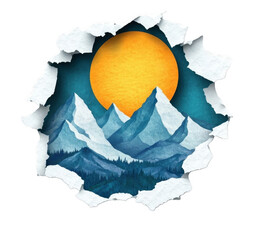 vector illustration of a mountain landscape