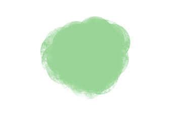 Green rounded brush texture element for eco designs, scrapbook, watercolor