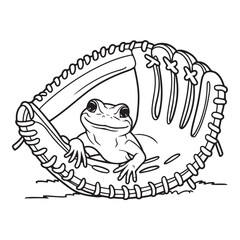 Vector cartoon illustration of a animal 