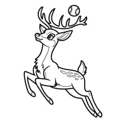 Vector cartoon illustration of a animal 