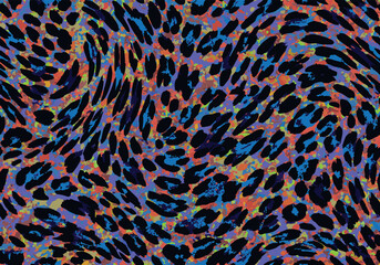 Grunge fluid style abstract movement liquid form animal skin shape dots, fashionable stylish, trendy, vivid and warm color sets suitable for printing on surface, all over print leopard, cheetah skin  © hilmi