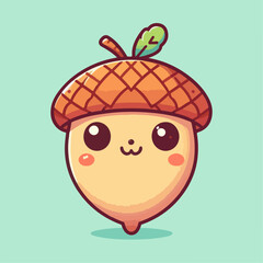 cute acorn vector illustration 