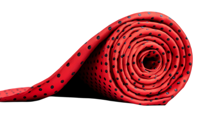 Red necktie isolated on transparent background