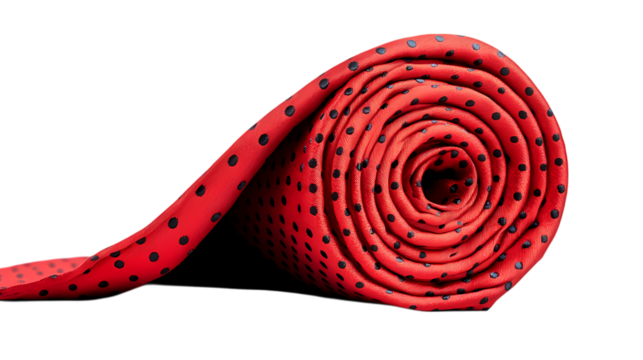 Red necktie isolated on transparent background - Powered by Adobe