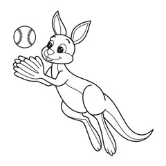 cartoon illustration of a Kangaroo
