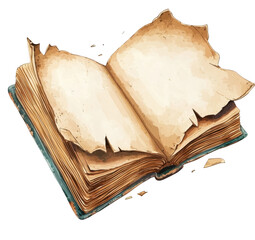 old book isolated on white background