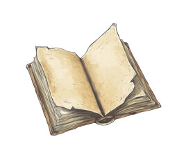 old book isolated on white