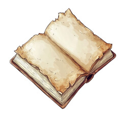 old book isolated on white