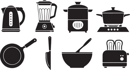 Kitchen appliances and utensils kettle blender