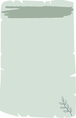 A blank section similar to ww8, with a decorative leaf in the lower right and soft jagged edges for rustic charm.