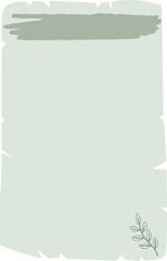 A blank section similar to ww8, with a decorative leaf in the lower right and soft jagged edges for rustic charm.