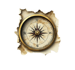 compass on a map