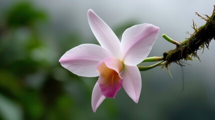 Fototapeta premium Delicate Orchid Bloom: Floral Beauty, Botanical Detail