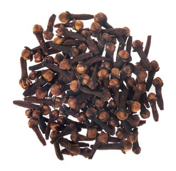 Spice cloves isolated on white background.