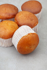Queenies or queen cakes on a grey surface