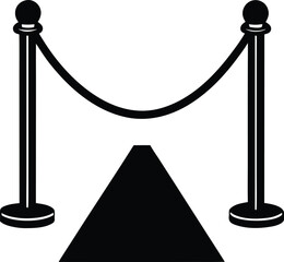 red carpet stanchion on white background.eps
