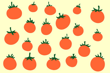 Flat style orange vector set featuring 20 citrus fruits on a pastel yellow background. Perfect for healthy food, juice visuals, and organic-themed design projects.
