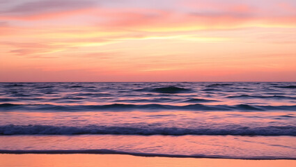 Ocean Calm – Gentle waves and a pink sunset