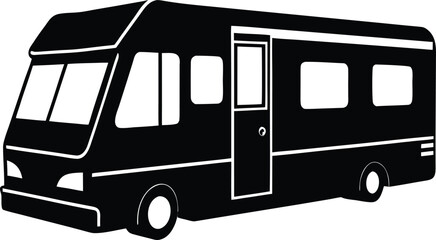 rv  recreational vehicle  on white background.eps