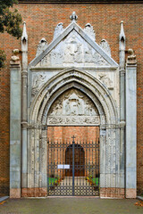 Gothic gate of Church of San Giovanni Evangelista in Ravenna