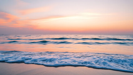 Ocean Calm – Gentle waves and a pink sunset