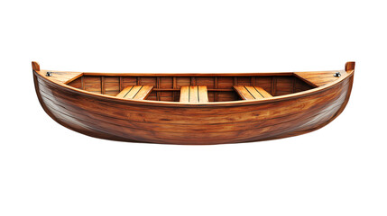 A vintage boat isolated on transparent background