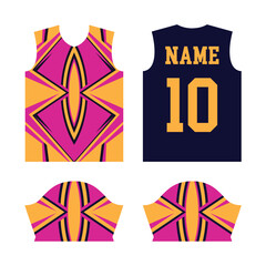 sport jersey design template, with abstract grunge halftone pattern background, Sport uniform, for sport club