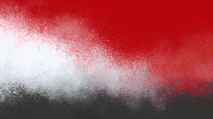 Red white abstract blurred gradient shape black grainy background, noise texture banner backdrop design, copy space Stock Illustration