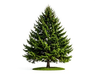 Fototapeta premium Christmas tree on a grassy base
