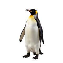  Emperor Penguin Standing Isolated on White Background