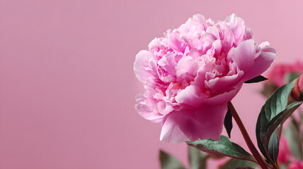 Fototapeta premium Pink peony flower background