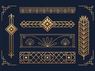 Gold ornate vintage border pattern vector illustration for book cover design