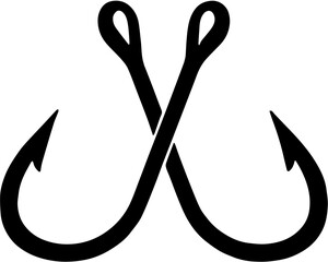 fishing hook vector illustration,fishing hook vector with simple design.hook icon,meat hook or fish hook icon set vector