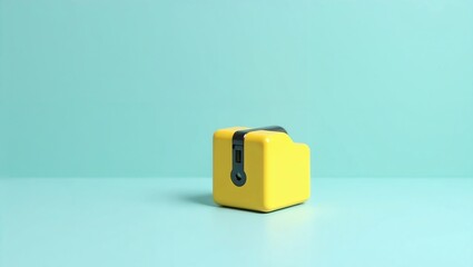 Tape dispenser in minimalist style yellow for Back to School season