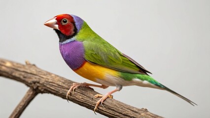 Obraz premium Gouldian Finch on studio background