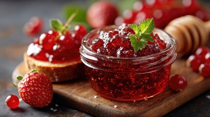 Red Currant Jam with Strawberries