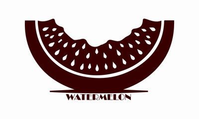National watermelon month icon. National watermelon month vector illustration, logo design, ideal for national watermelon month celebration and watermelon festival