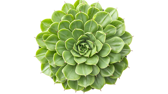 A close-up macro shot of a young fern frond unfurling in a lush rainforest isolated on transparent background