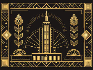 A seamless vector pattern with vintage travel illustrations of old Paris architecture and Indian mosque symbols creates an ornate, geometric border design