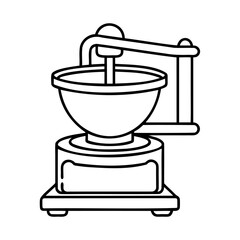 A stand mixer with bowl beater on appliance kitchen