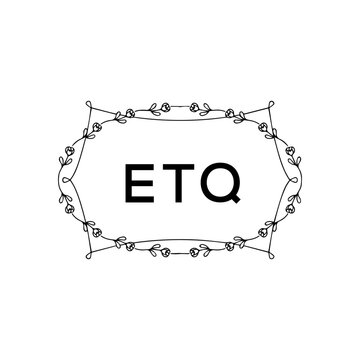 ETQ Letter Initial Logo Design Template Vector Illustration