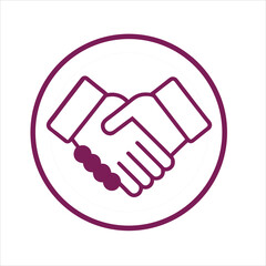 handshake icon vector illustration