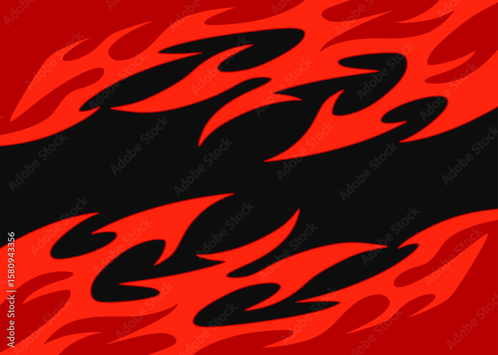Poster simple background with flame pattern and with some copy space area