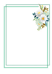 floral frame design template for personal messages