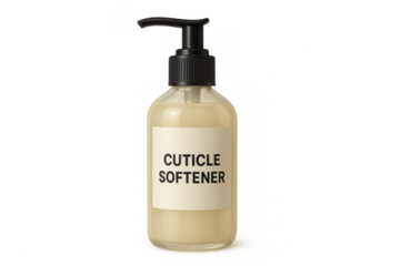 Cuticle softener dispenser bottle isolated on transparent background