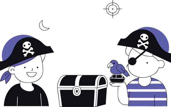 International talk like a pirate day celebration graphic with nautical elements and bold typography for festive occasions