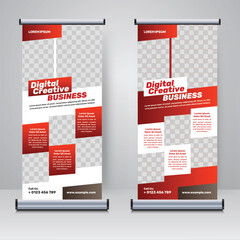Corporate rollup or X banner design template