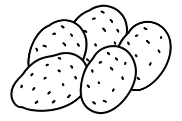 6 Sweet Potato Icons Bundle – One-Line Art Vector