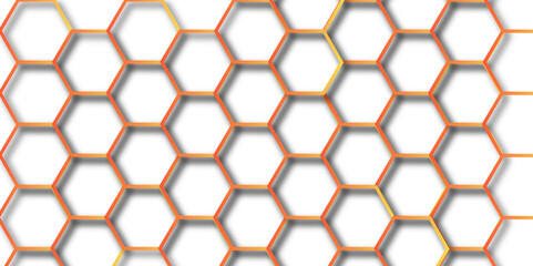 Gold Hexagon Grid Pattern, Seamless White Background, Abstract Geometric Design, High-Resolution Image, honeycomb cells of cardboard stiffening rib background Abstract background of colorful lag