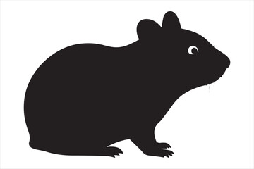 Obraz premium Hamster Silhouette